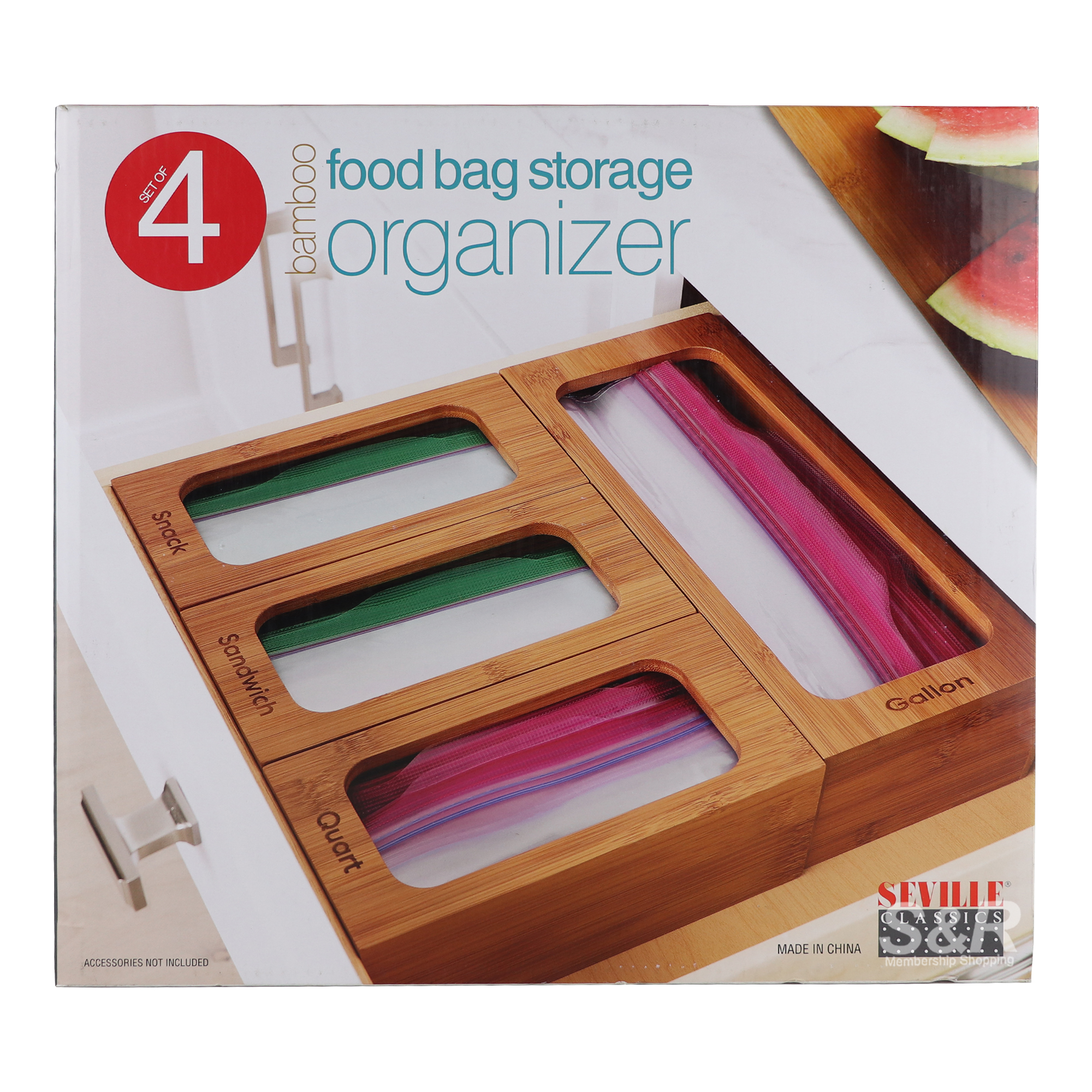 Seville Bamboo Organizer 4pcs